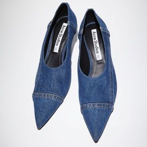 NWT ACNE STUDIOS POINTED DENIM PUMPS